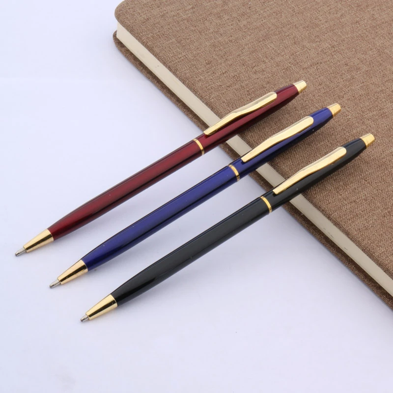 High quality brand Metal ballpoint pen Classic style signature spinning ball point pen ink pen Stationery Office school supplies