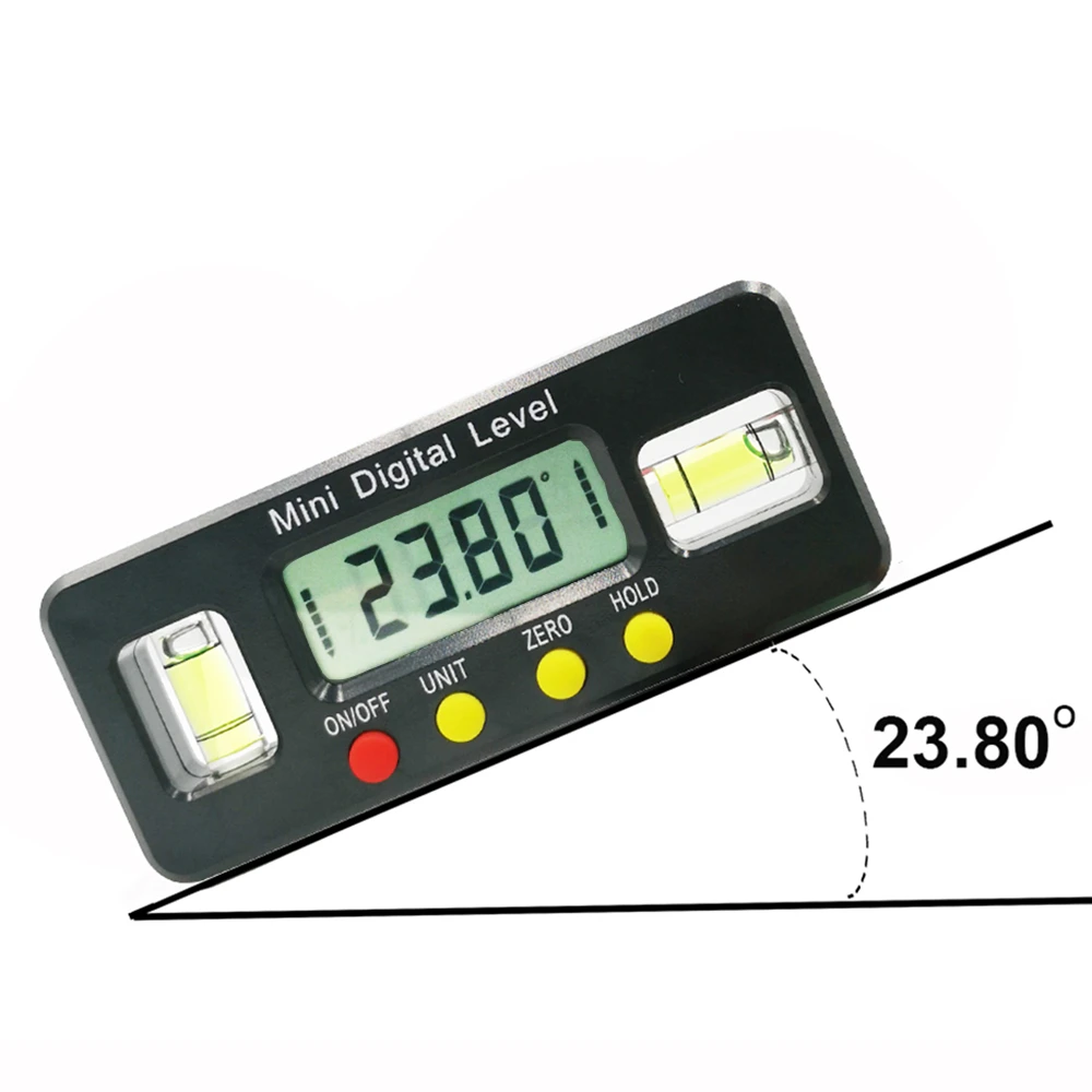 100mm  digital protractor Angle Finder inclinometer electronic level box with magnetics angle measuring carpenter tool