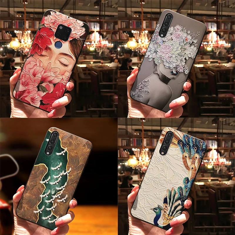 Soft Cover For Xiaomi Poco X3 NFC F2 Mi 10T Redmi Note 9S 9 9A 9C 8 T 8T 7 5 6 10 Lite K20 Pro Max 3D Emboss Relief Vintage Case