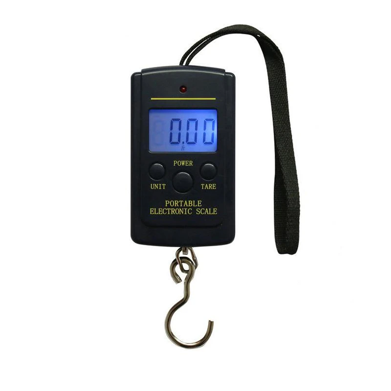 40kg Digital Scale LED Mini  Weight Scales Portable Kitchen 40kg/10g Electronic Balance Hanging Fishing Pocket Weight Hook
