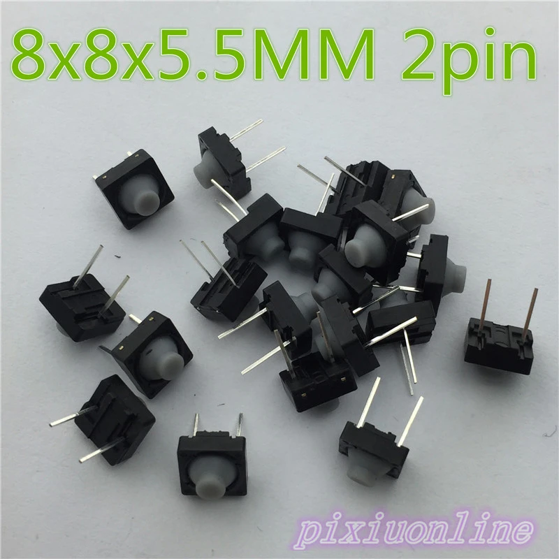 G78Y High Quality 20pcs/lot 8x8x5.5MM 2PIN G78 Conductive Silicone Soundless Tactile Tact Push Button Micro Switch Hot Sale 2017