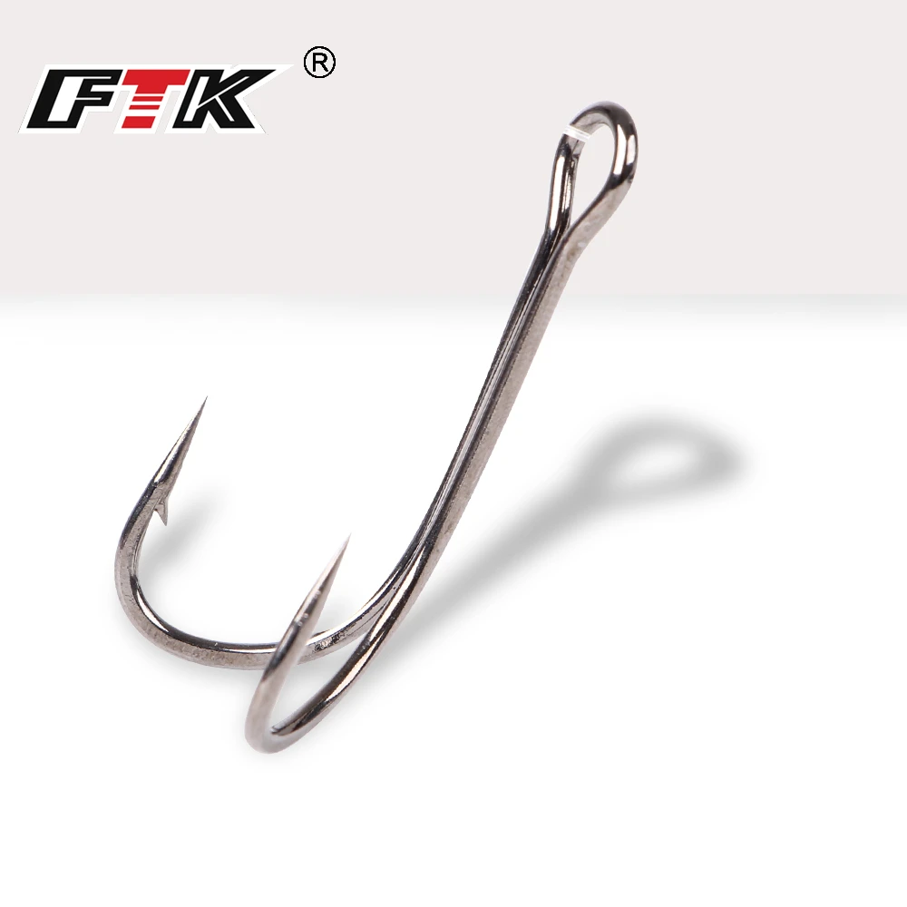 10-20pcs DIY Frog Lure Double Hook Fishing High Carbon Steel Fly Tying Worm Silicone Bait Double Fishing Hook 2 4 6 1/0 2/0 3/0#