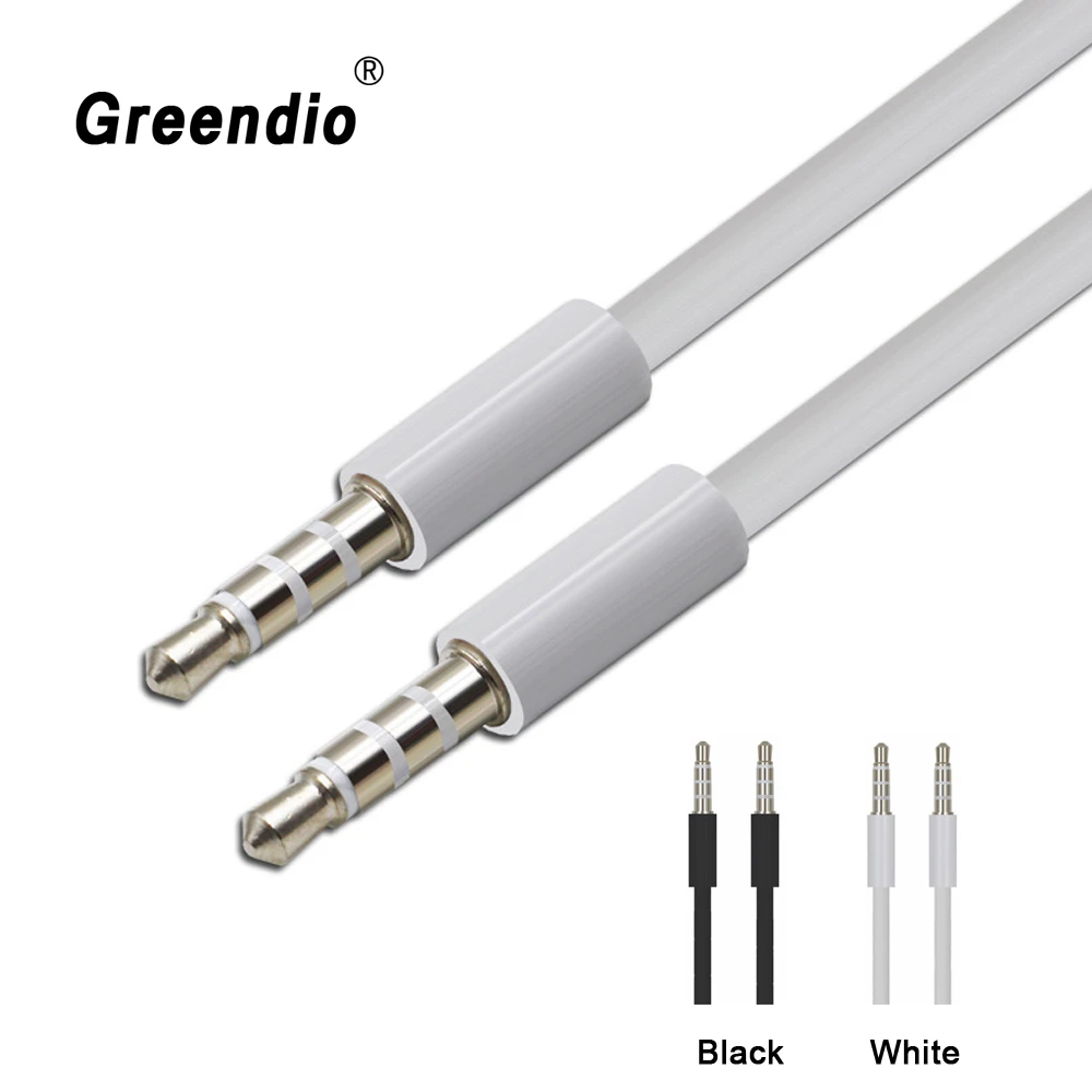 Greendio 3.5mm Jack Audio Cable Gold Plated 3.5 mm Male to 3.5mm Male Aux Cable for Car Xiaomi Headphone Speaker Auxiliary Cable