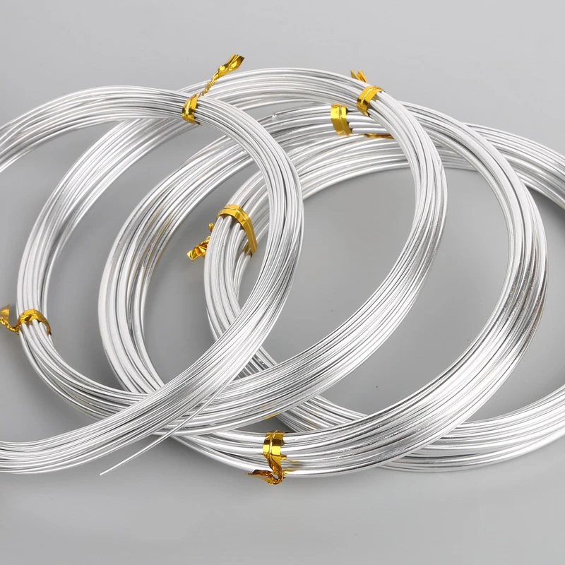 Silver Color 1mm/1.5mm/2.mm/2.5mm Anadized Aluminum Wire soft DIY jewelry craft versatile painted aluminium metal wire