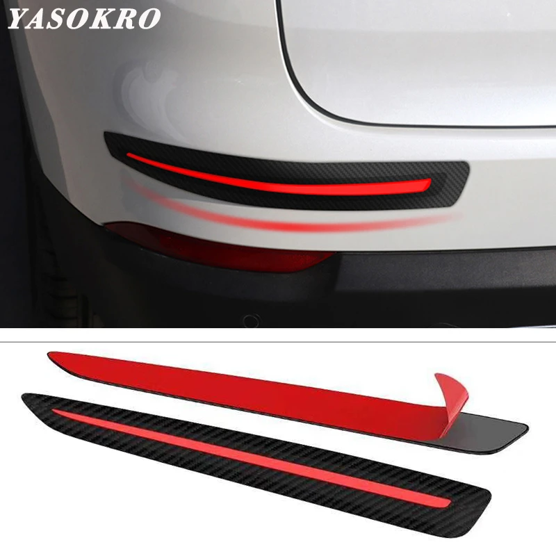 YASOKRO 2 PCS Car Sticker Bumper Scratch Protection Car Front/Rear Edge Corner Guard Scratch Protection car Decoration Strip