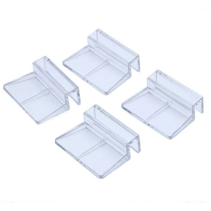 New 4Pcs/lot Fish Aquatic Pet Parts Aquarium Fish Tank Acrylic Clips Glass Cover Support Holders 6/8/10/12mm