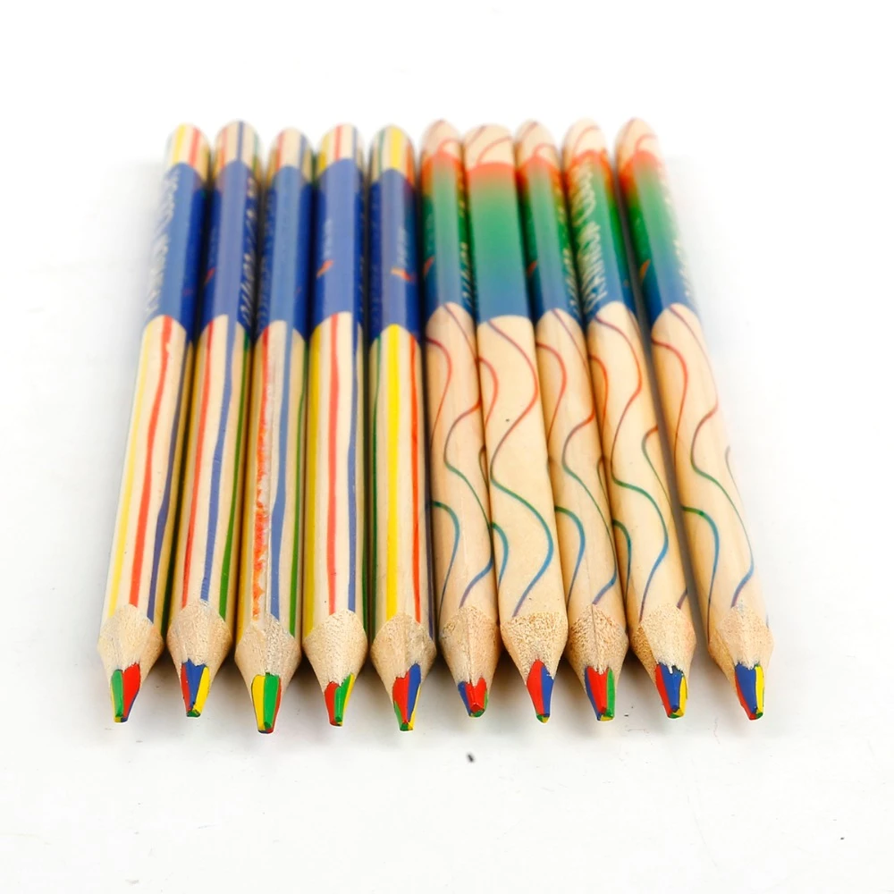 10pcs DIY Pencil Cute Kawaii Wooden Colored Pencil Wood Rainbow Color Pencil for Kid School Graffiti Drawing Painting