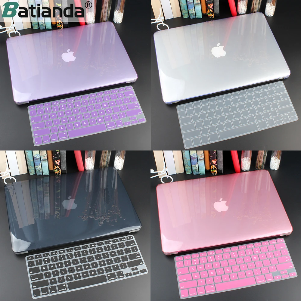 Crystal Hard Case For Macbook Air 13 Retina Pro 13 15 16 2020 A2289 A2159 Hard Cover With Free Keyboard Cover A2337 A2338 A1932