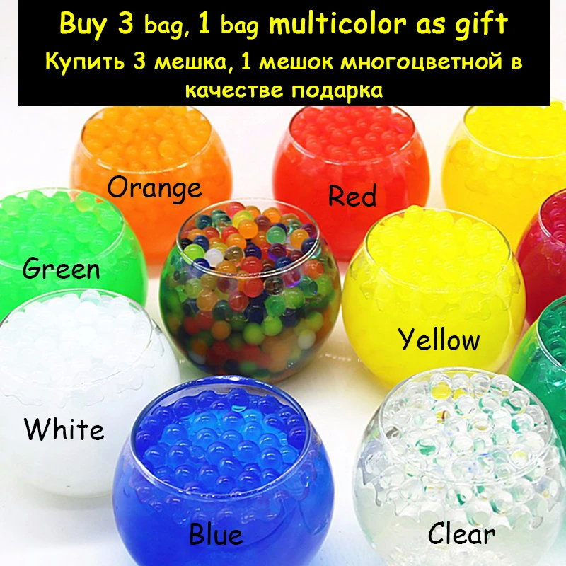 1 bag Plant Crystal Soil Mud Grow Water Beads Hydrogel Magic Gel Jelly Balls Orbiz Sea Baby Growing in Water Vase Home Decor