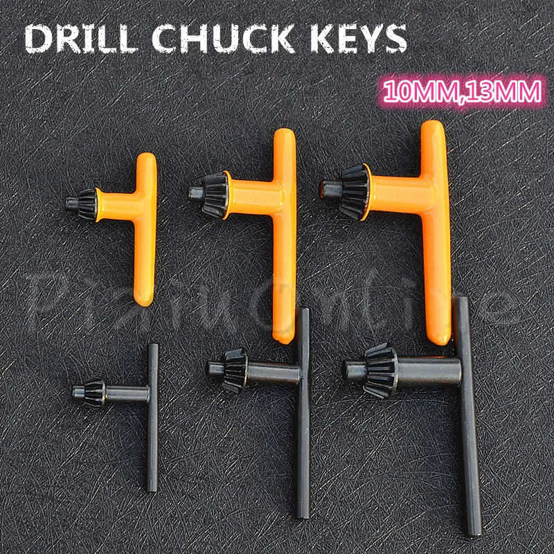 1PC ST074b Drill Chuck Keys Applicable to 10MM 13MM Drill Chuck With Gum Cover Electric Hand Drill Chuck Wrench Tool Part