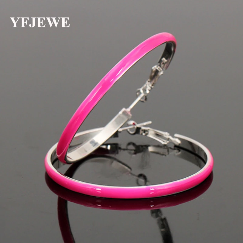 YFJEWE New popular earrings manufacturers selling 5.5 cm fluorescent color color female sexy earrings for women girls Gift #E034