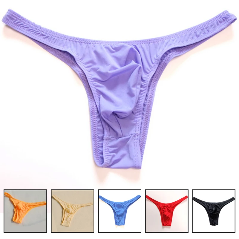 2019 Men Thong Spandex Nylon Gay Mens Thongs And G Strings Sexy Pouch Convex Bikini Underwear Cueca gay men underwear jockstrap