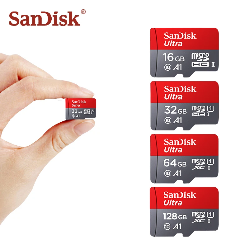 SanDisk Memory Card 128gb Class 10 Micro SD Card 32gb A1 64gb R Speed up 98mb/s Flash Cards 16gb micro sd TF card mini sd card