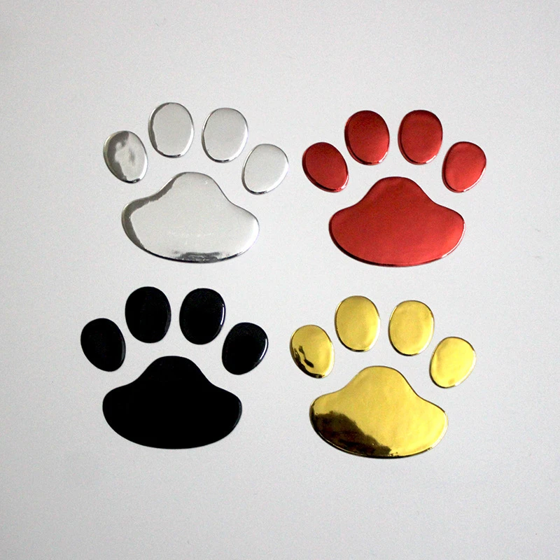 Character Car Sticker Cool Design Paw 3D Animal Dog Bear  Footprint  Decal  Home Wall PVC Soft Glue Gum DIY Covering Up Defects