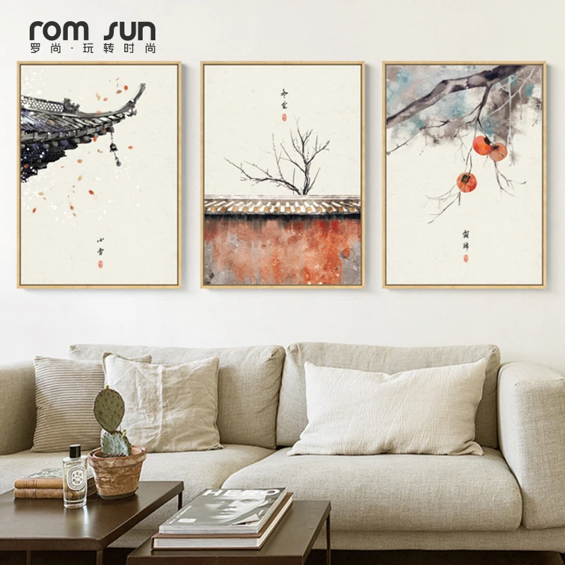 China Style Posters Canvas Painting 24 Kinds Of Chinese Festival Landscape Wall Art Pictures For Living Room Bedroom Home Decor