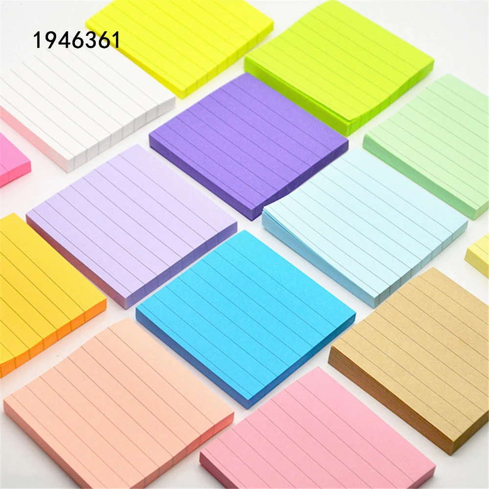 Horizontal line 80 sheets paper Memo Pad Sticky Notes Bookmark Point it Marker Memo Sticker Office School Supplies Notebooks