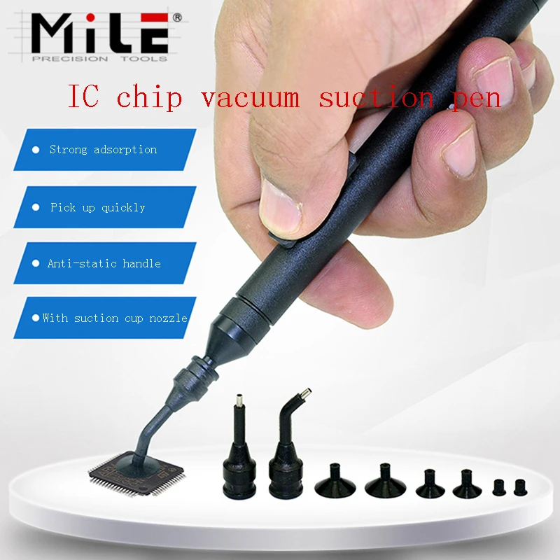 MILE Antistatic Manual Vacuum Suction Pen BGA Chip IC Pickup Tool and Lens Crystal Suction Pick Up Sucker