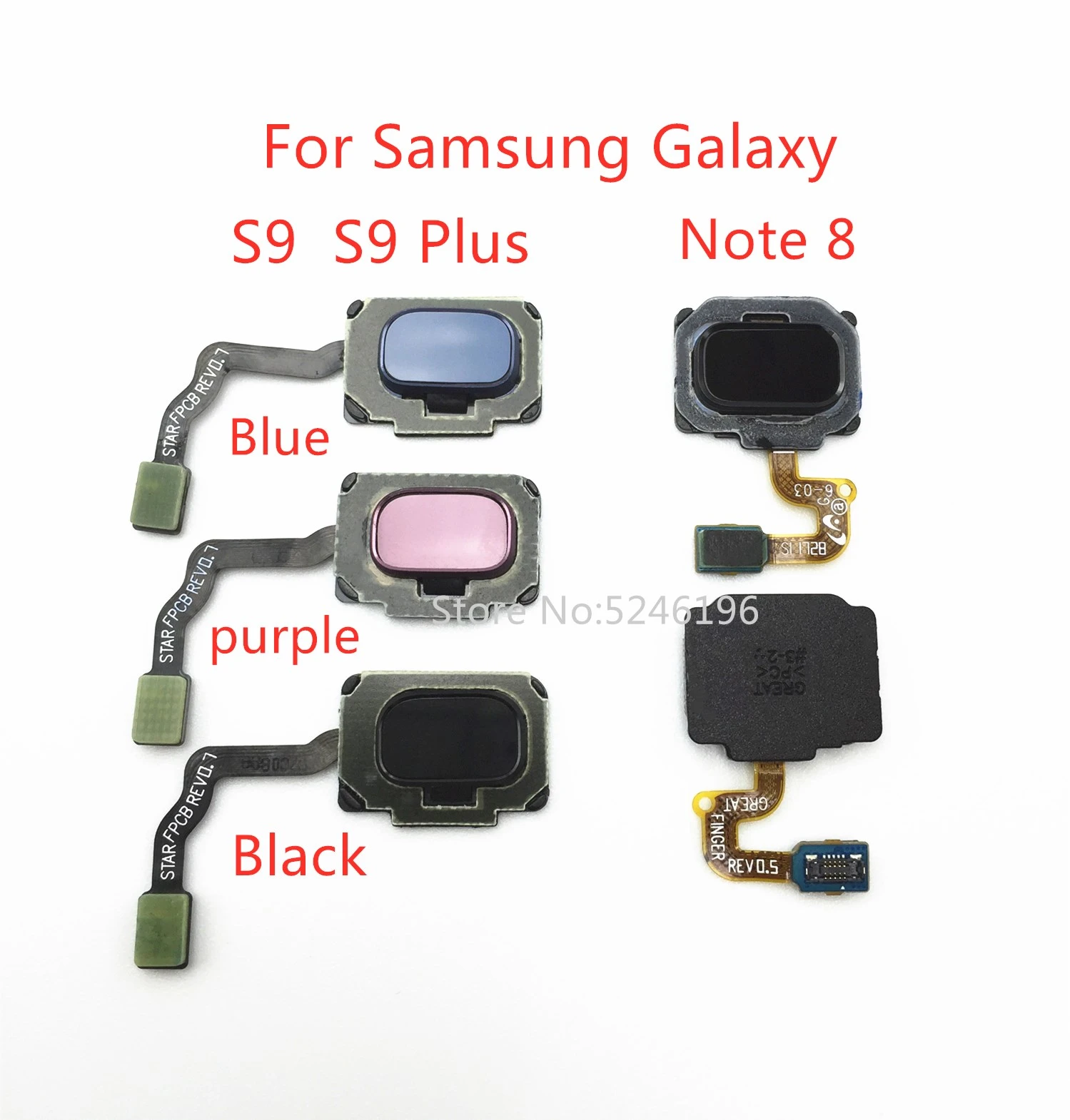 1pcs Original Fingerprint Sensor Flex Cable For Samsung Galaxy S9 S9+ S9 Plus SM-G960 G965 G960F G965F Note 8 SM-N950 Touch ID