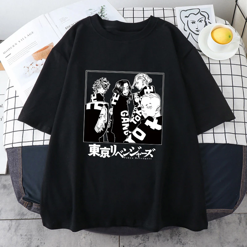 New Japanese Anime Tokyo Revengers T Shirt Men Kawaii Harajuku Manga Graphic Tees Anime T-shirt Unisex Summer Tops Tshirt Male