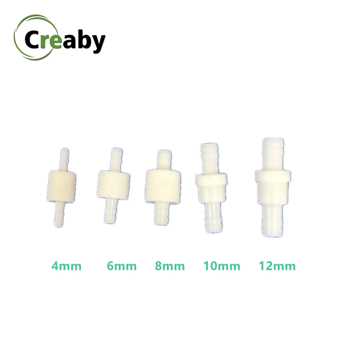 1PC New Plastic One-Way 4/6/8/10/12 Non-Return Water Inline Fluids Check Valves for Fuel Gas Liquid