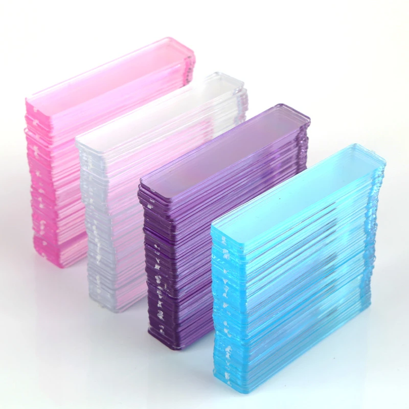 4 Color 50pcs/pack False Nail Tips Nail Art Display Stand Acrylic Gel Polish Holder Strip Manicure Practice Showing Tools