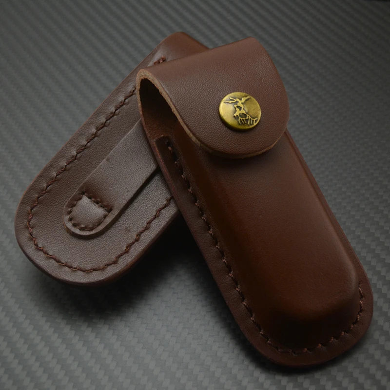 1piece Brown Sheath for Folding Knife Sheath Holster Real Leather Knife Case The First Floor Leather Knife Scabbard