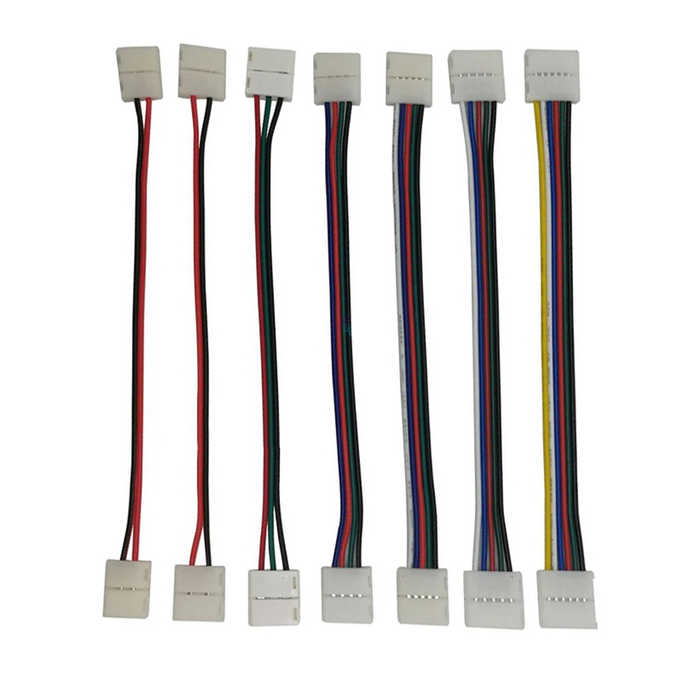 2pin 3pin 4pin 5pin 6pin LED Connector Solderless Adapter  For 3528 5050 RGB RGBW RGBCCT LED Strip