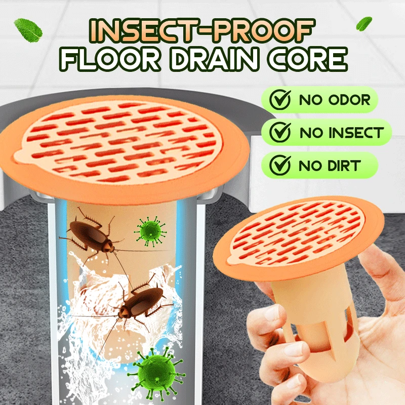 Insectproof Floor Drain Core Bath Shower Floor Strainer Cover Plug Trap Kitchen Sink Bathroom Water Drain Filter  Deodorant