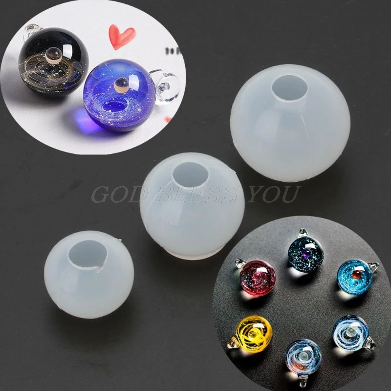 20 25 30mmUniverse Ball Pendant Epoxy Resin Silicone Mold Jewelry Making Tools Drop Shipping