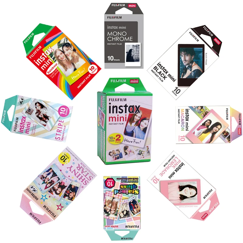 10-200 sheets Fujifilm instax mini 11 9 film white Edge 3 Inch wide film for Instant Camera mini 8 7s 25 50s 90 Photo paper