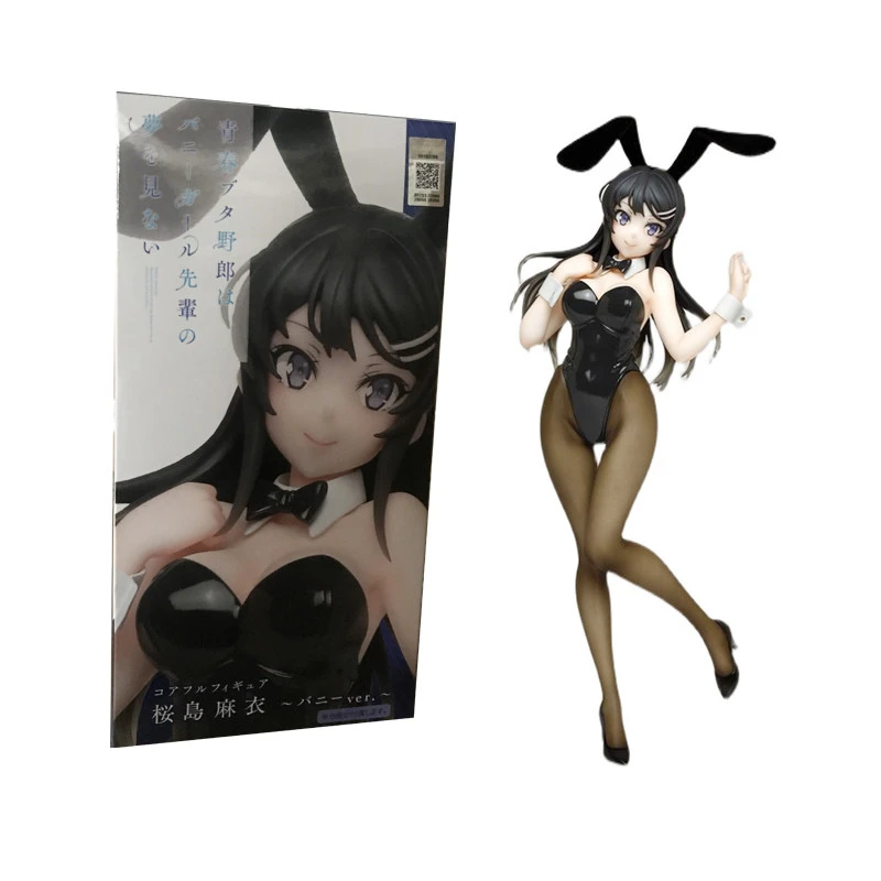 Anime Rascal Does Not Dream Of Bunny Girl Sakurajima Mai Sister's Dream Cute Rabbit Ears Girls PVC Action Figure Model Gift 22cm