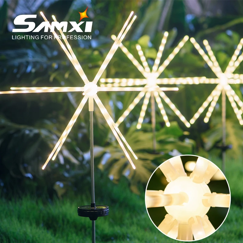 LED Solar Light Outdoor Garden Decoration Garland IP65 Waterproof String Lights Firework Starburst Lamp Patio Fairy Lamps