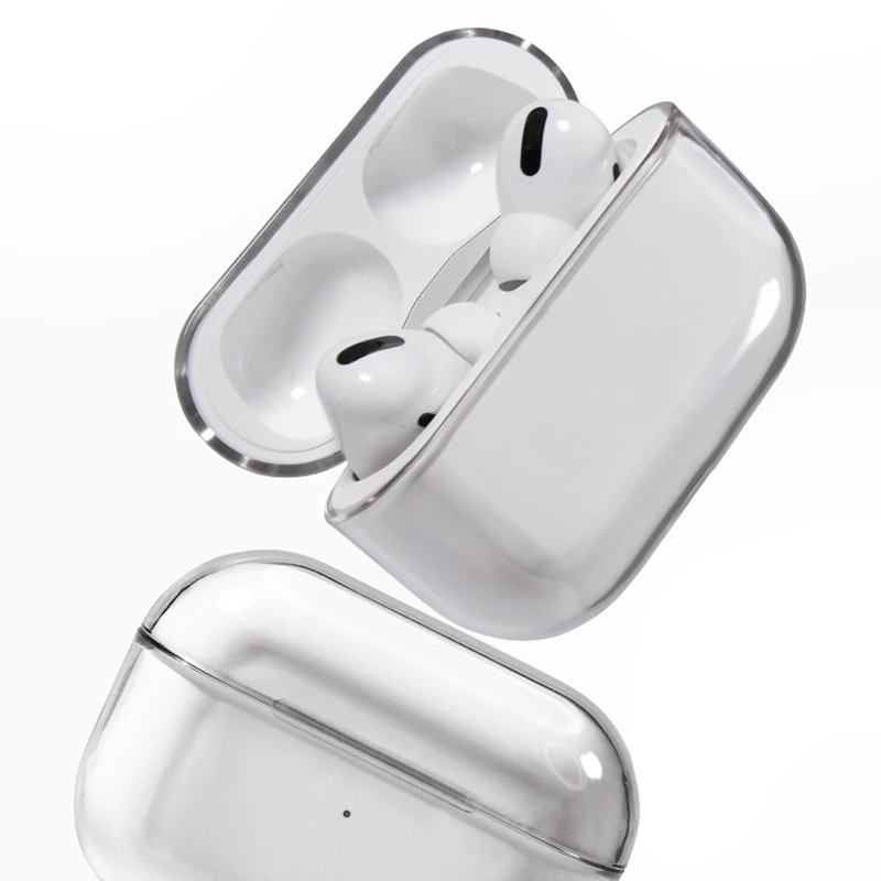 Transparent Wireless Earphone Charging Cover Bag For Apple AirPods Pro Cases Hard PC Bluetooth-compatible Box Headset Clear