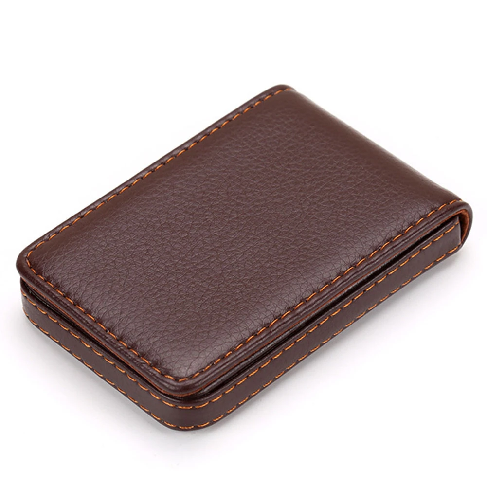 Leather Organizer Business RFID Credit Card Holder Cowhide Minimalist Women Travel Card Bag Men Small Wallet