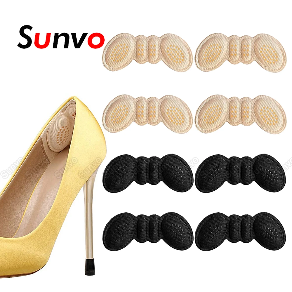 4 Pairs Women Insoles for Shoes High Heels Adjust Size Adhesive Heel Liner Grips Protector Sticker Pain Relief Foot Care Inserts