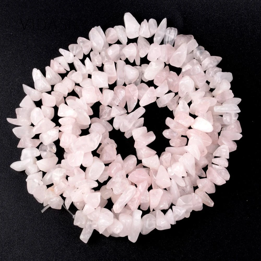 Natural Gem Irregular Rose Quartzs Chip Stone Beads For Jewelry Making 3-5-8-12mm Freeform Beads Diy Bracelet Accessories 16''