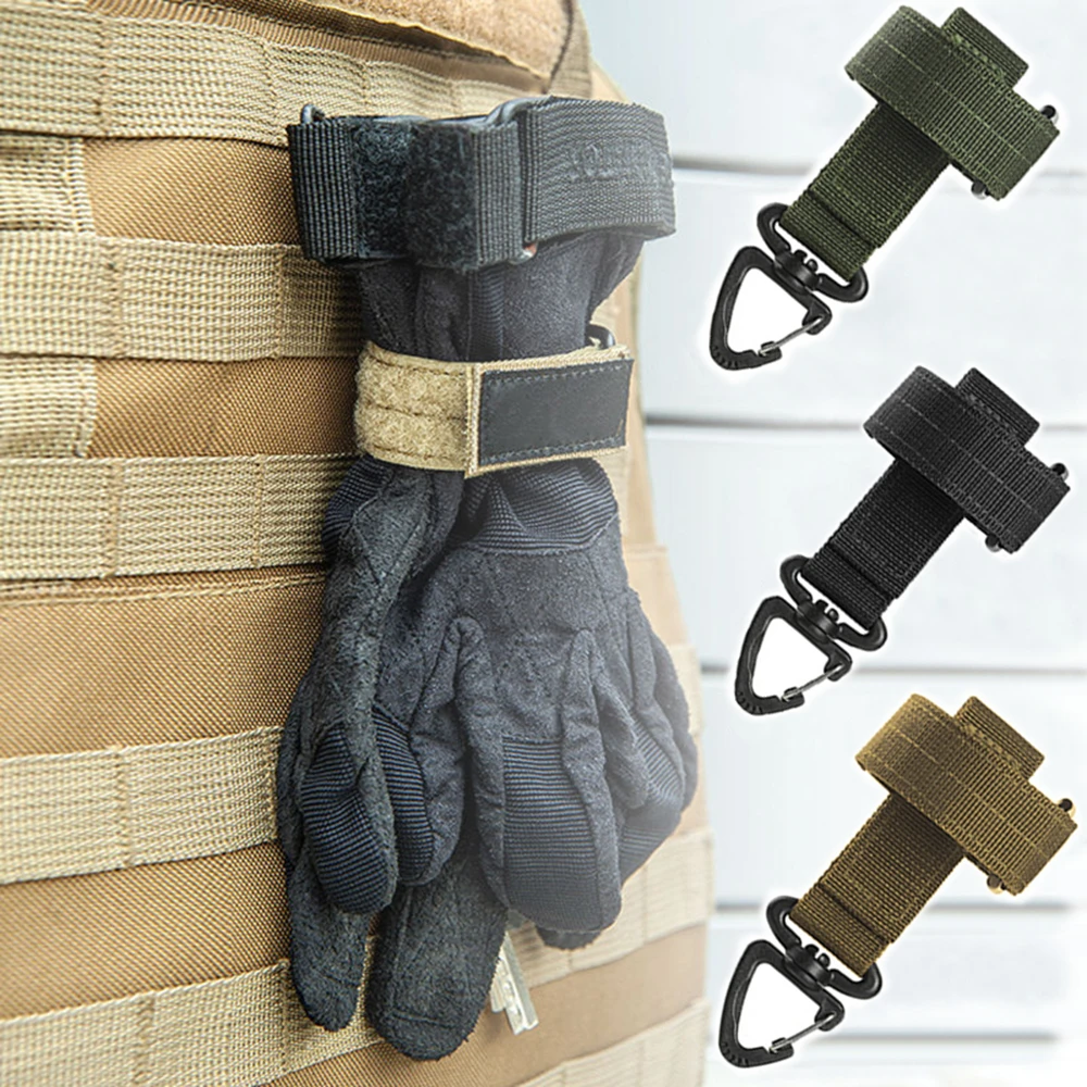 New Multi-purpose Nylon Gloves Hook Work Gloves Safety Clip Outdoor Tactical Gloves Climbing Rope Anti-lost Camping Hanging Buck