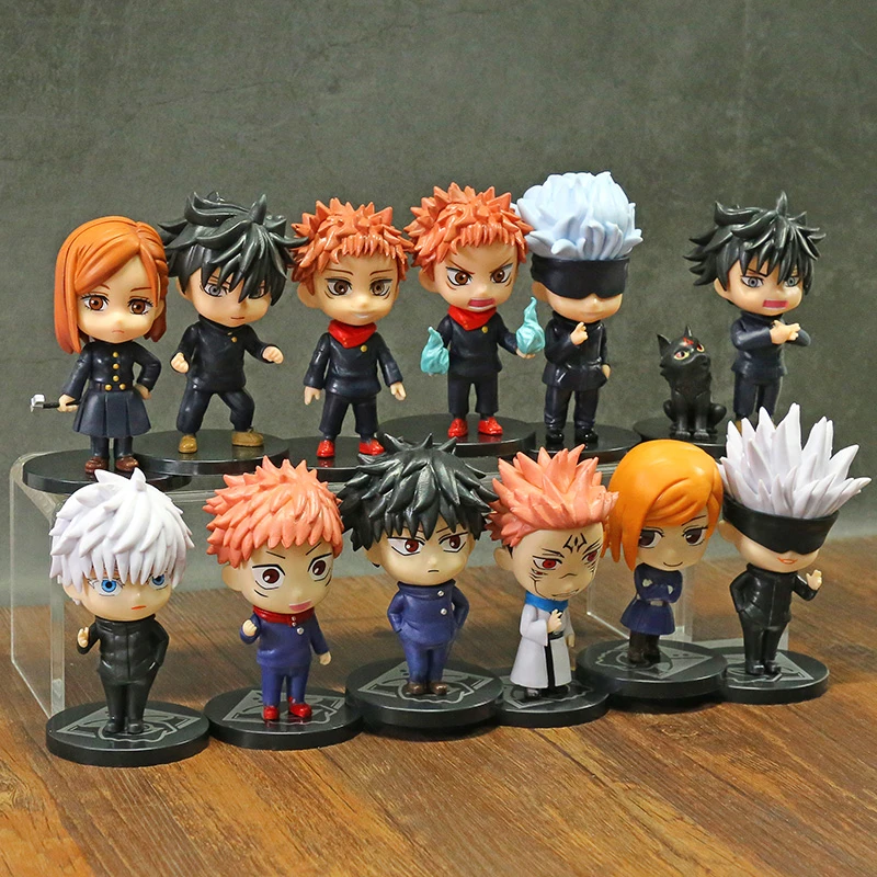 Jujutsu Kaisen Itadori Yuji Fushiguro Megumi Kugisaki Nobara Gojo Satoru Ryomen Sukuna Q Version Figures Toys Dolls 6pcs/set