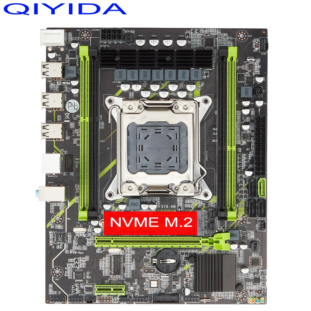 QIyida LGA2011 motherboard X79 motherboard X79chip SATA3.0 M.2 support DDR3 REGECC memory and Xeon E5 processor