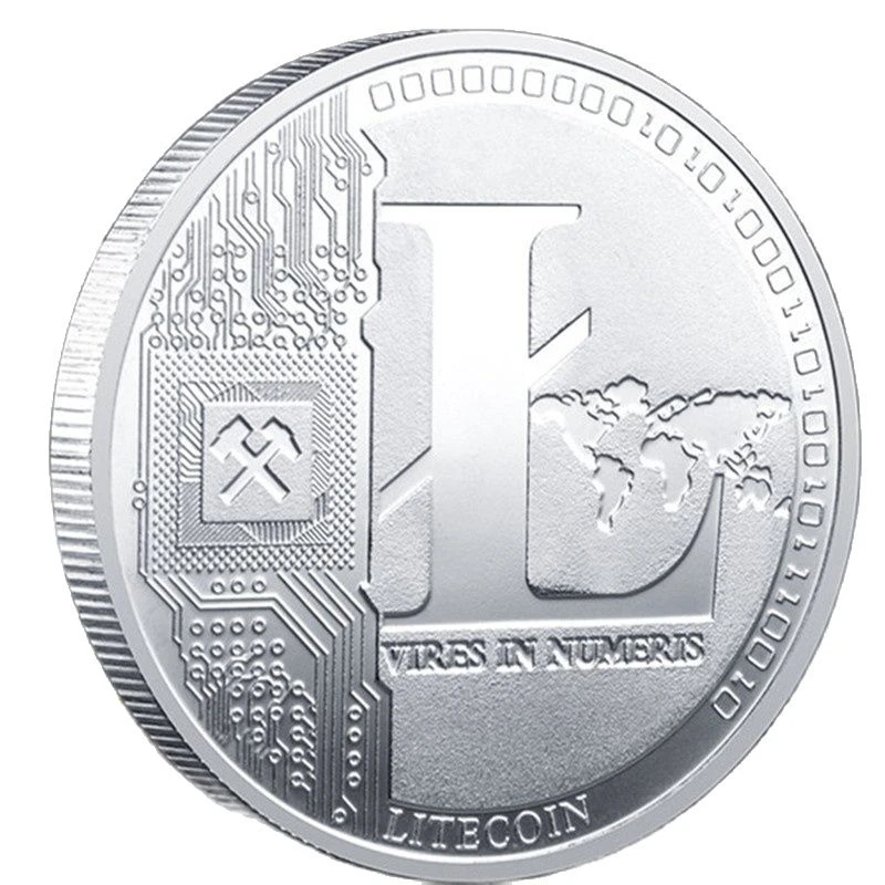 Creative Litecoin Coin Souvenir Silver Plated Collectible Great Gift Litecoin Art Collection Physical Commemorative Coin