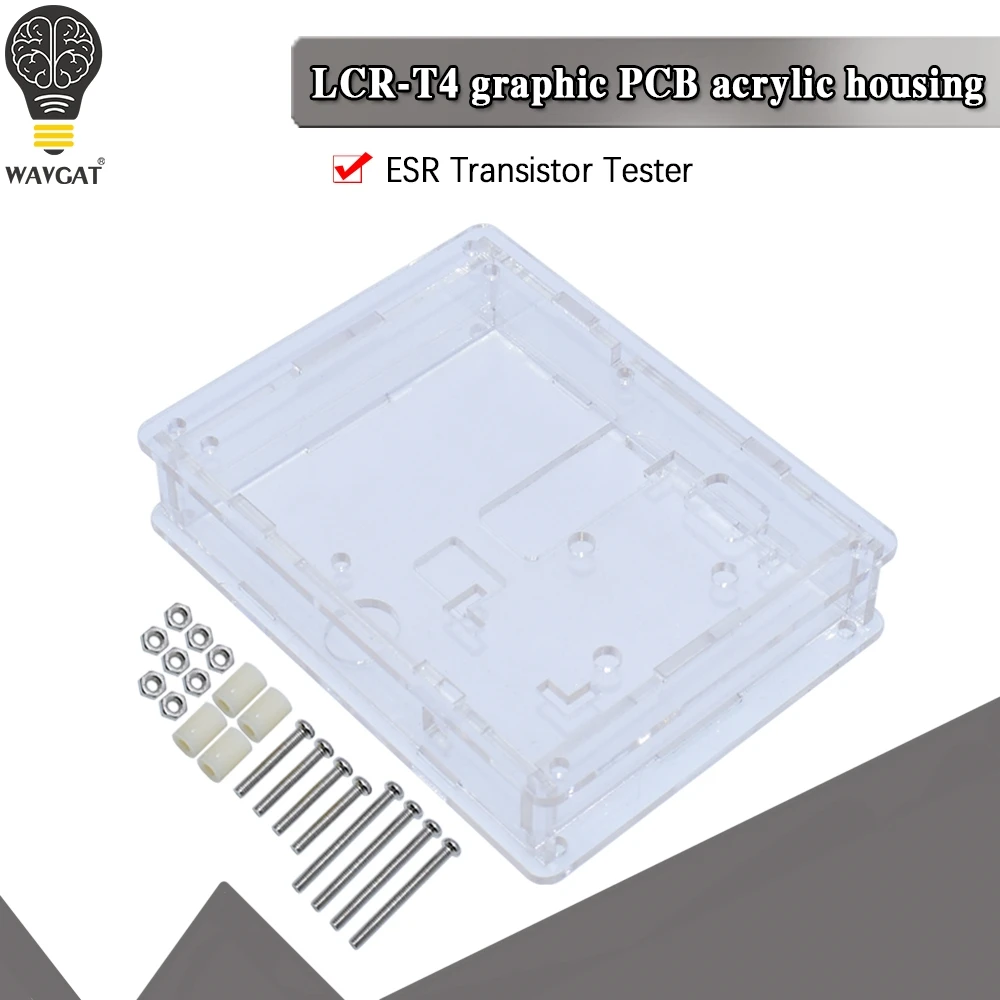 WAVGAT LCR-T4 Box Clear Acrylic LCR-T3 Case Shell Housing For LCR-T4 Transistor Tester ESR SCR/MOS LCR T4