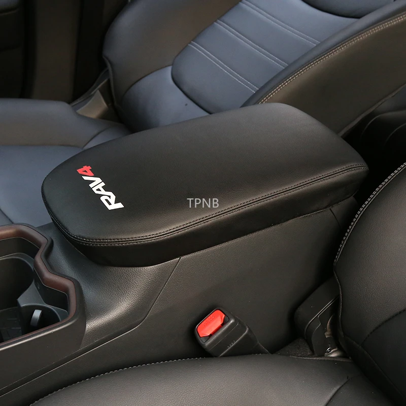 For Toyota RAV4 2019 2020 XA50 Genuine Leather Armrest Box Cover Accessories