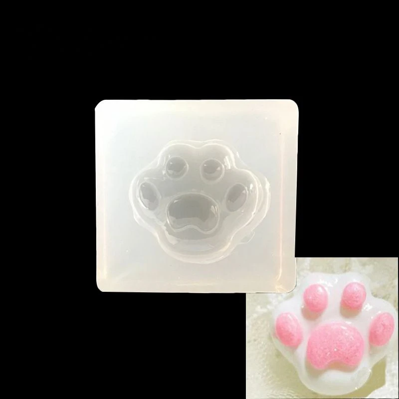 UV Resin Jewelry Liquid Silicone Mold Bear Paw Shaped Silicone Animal Paw Resin Molds For DIY Pendant Charms Making Jewelry