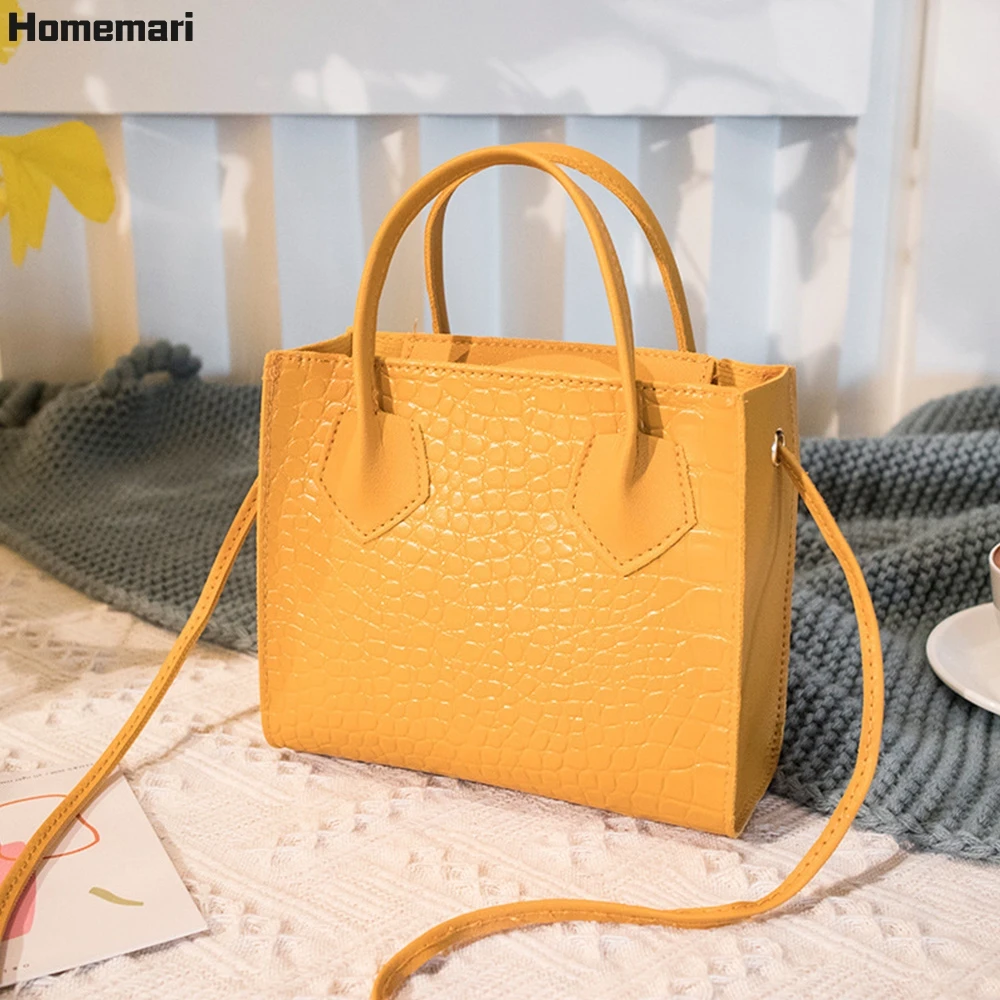 Mini Small Square Flap Bag Brand Fashion High Quality PU Leather Women's Handbag Crocodile Pattern Chain Shoulder Messenger Bags