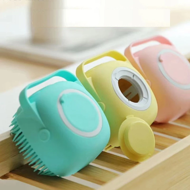 Jopet Pet Baby Massager Bath Brush Puppy Big Dog Cat Soft Safety Silicone Brushes Combs Grooming Scrubber Shower Brushes for Pet
