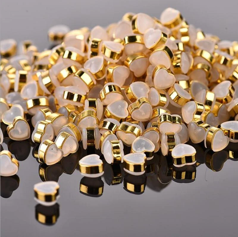 50Pcs/pack Wholesale Classic Heart Soft Silicone Copper Earring Ear Plug For Women Men DIY Parts Jewelry Accessories