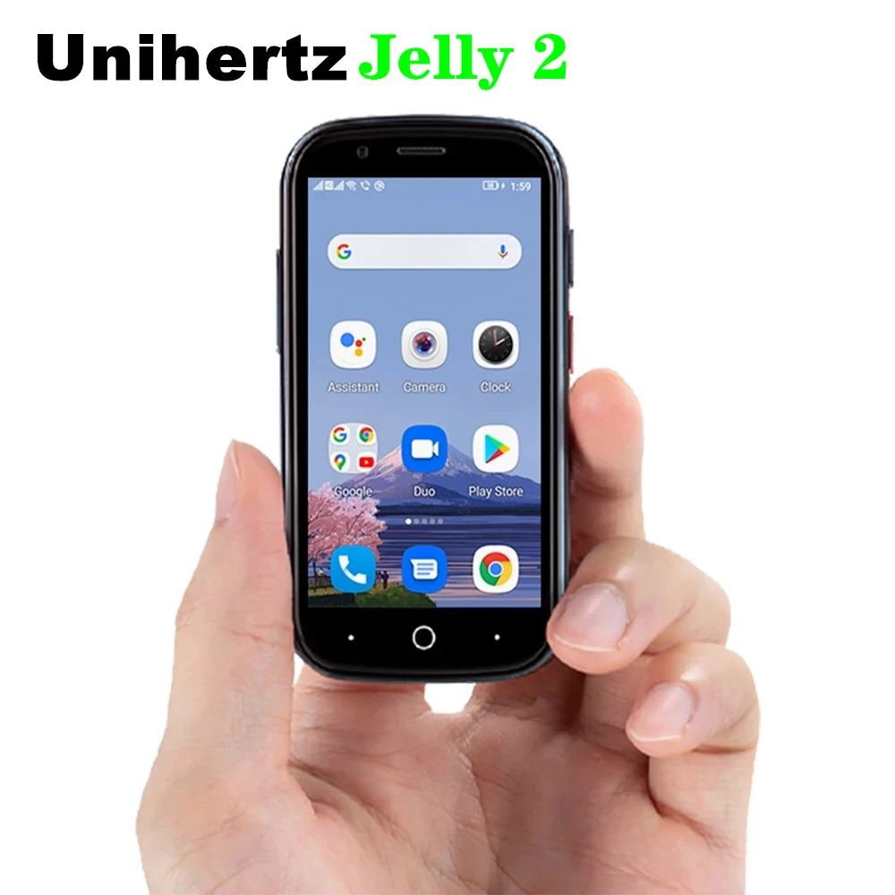 Original Unihertz Jelly 2 World's Smallest Mobile phone Android 10 Helio P60 Octa Core 4G LTE Smartphone 6GB+128GB NFC Cellphone