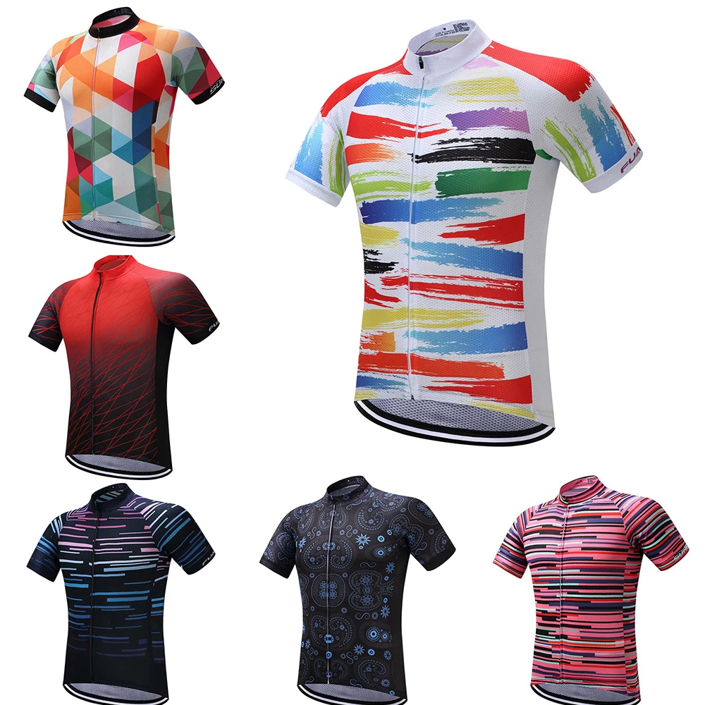 Summer 2021 Mens Short Sleeve Cycling Jersey Mountain Bike Sportswear Ropua Maillot Ciclismo Cycle Bicycle Top for MTB