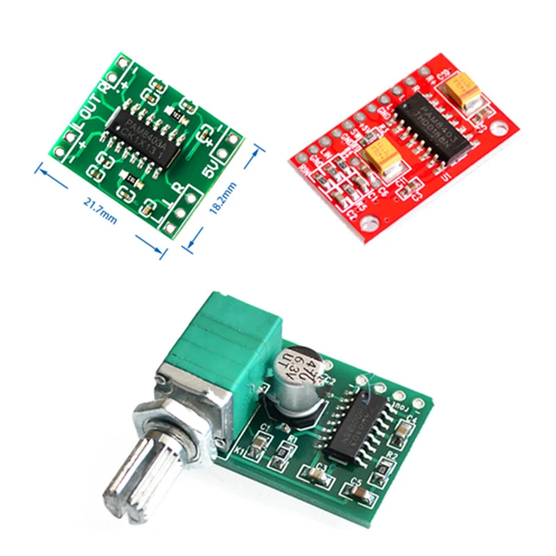 1PCS PAM8403 Super mini digital power amplifier board miniature class D power amplifier board 2 * 3 W high 2.5-5V USB