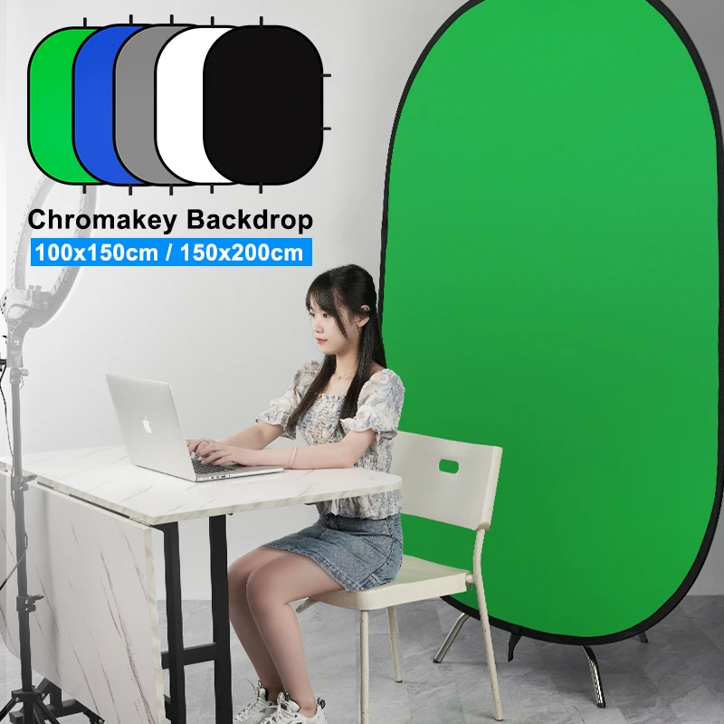 100x150CM/150x200CM Collapsible Portable Reflector Blue And Green Screen Chromakey Photo Studio Light Reflector For Photography